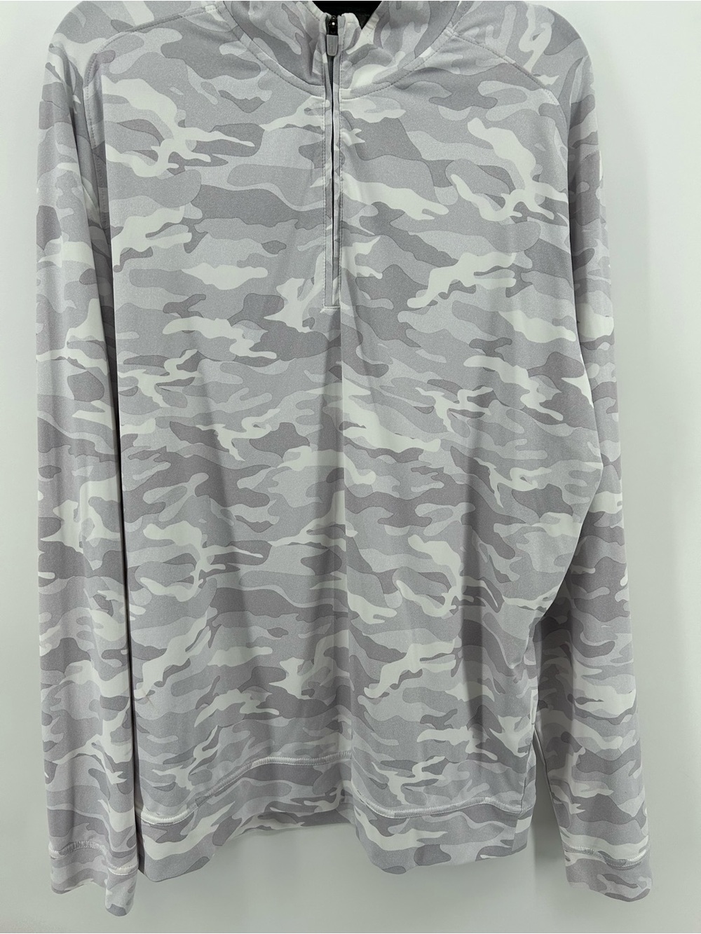 johnnie-O Galloway Gray Camouflage Pullover Quarter Zip